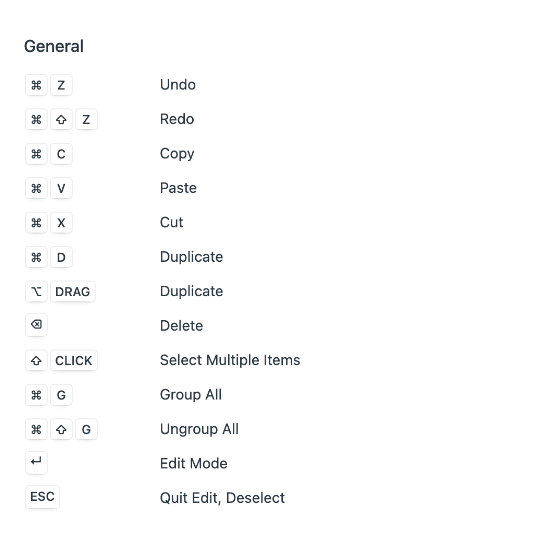 Keyboard Shortcuts